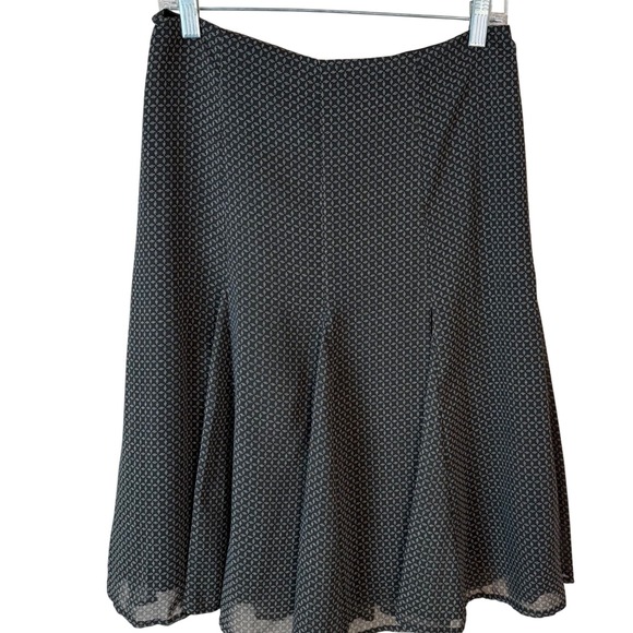 George Dresses & Skirts - SALE GEORGE ME Womens Skirt Chocolate Brown Geometric Print Midi A Line Size 4